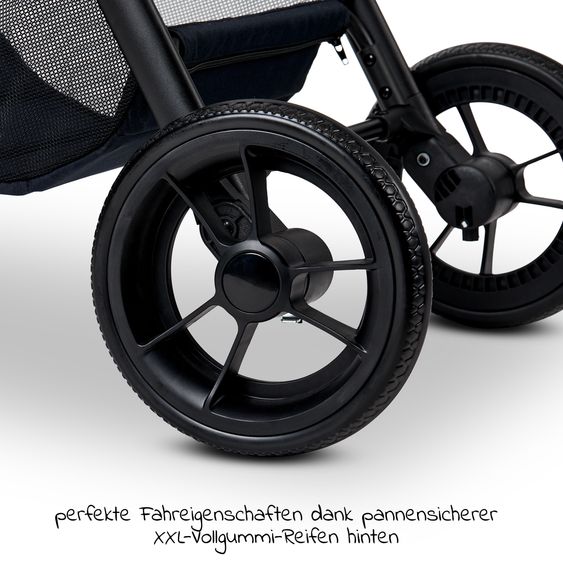 Moon Buggy & Sportwagen Resea Sport mit Umsetzer &Teleskopschieber - bis 22 kg - Navy Black