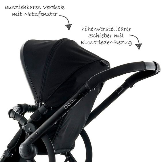 Moon Kombi-Kinderwagen City Line Cool - Black Fishbone