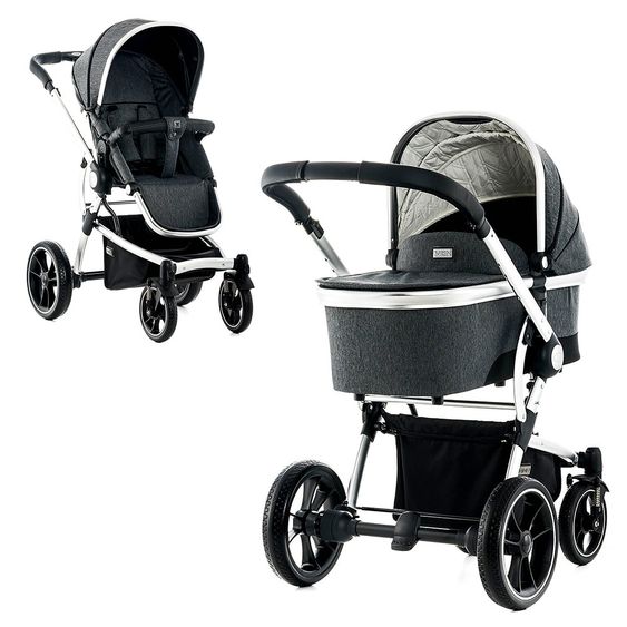 Moon Kombi-Kinderwagen City Line Cool - Stone Fishbone