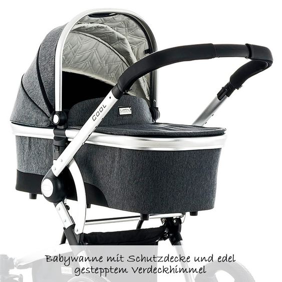 Moon Kombi-Kinderwagen City Line Cool - Stone Fishbone