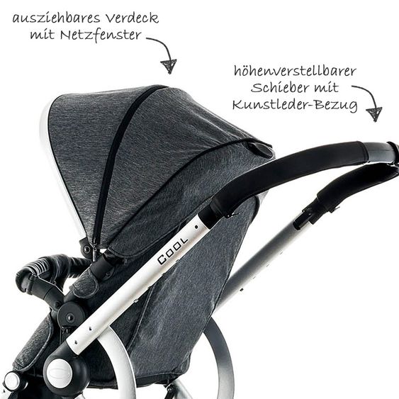 Moon Kombi-Kinderwagen City Line Cool - Stone Fishbone