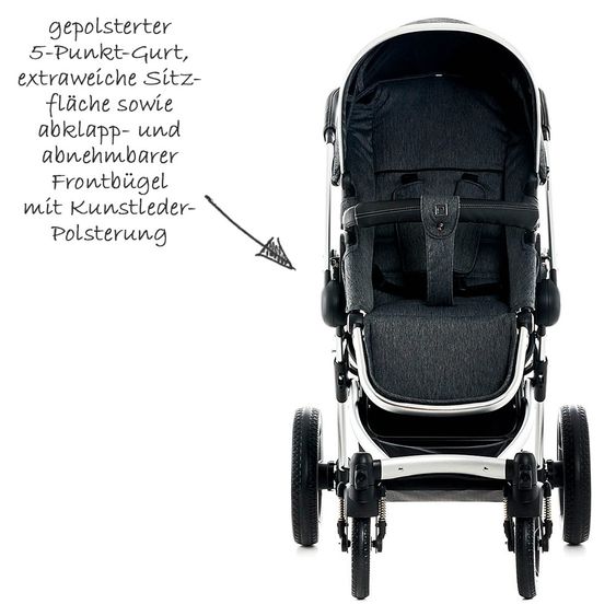 Moon Kombi-Kinderwagen City Line Cool - Stone Fishbone