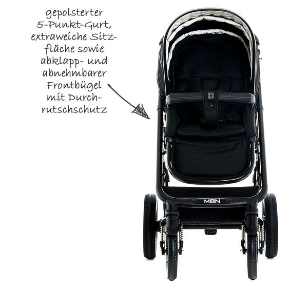 Moon Kombi-Kinderwagen City Line Lusso - Black Fishbone