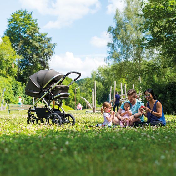 Moon Kombi-Kinderwagen City Line Lusso - Black Fishbone
