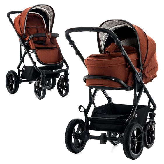 Moon Kombi-Kinderwagen City Line Lusso - Ginger Fishbone