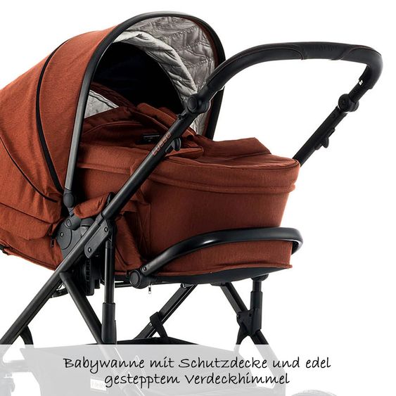 Moon Kombi-Kinderwagen City Line Lusso - Ginger Fishbone
