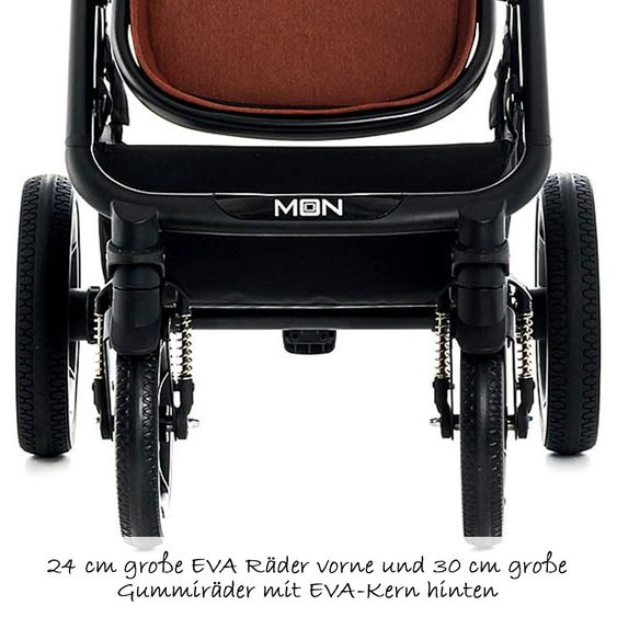 Moon Kombi-Kinderwagen City Line Lusso - Ginger Fishbone