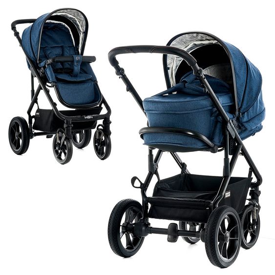 Moon Kombi-Kinderwagen City Line Lusso - Ocean Fishbone
