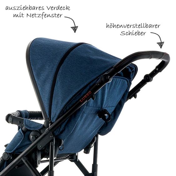 Moon Kombi-Kinderwagen City Line Lusso - Ocean Fishbone