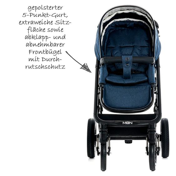 Moon Kombi-Kinderwagen City Line Lusso - Ocean Fishbone