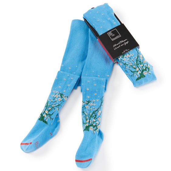 MuseARTa Strumpfhose - Vincent van Gogh - Almond Blossom - Light Blue - Gr. 74/80