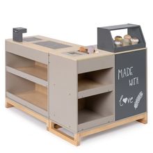 2-pc. Supermarket Play Shop Bollea with Ice Compartment, Cake Display & Cash Register Belt - Warm Grey Natural