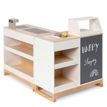 2-pc. Supermarket Play Shop Bollea with Ice Compartment, Cake Display & Cash Register Belt - White Natural