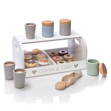 29-tlg. Coffee & Cake Box Vanilla mit 6 Donuts, 6 Muffins, 9 Kekse, 3 Keksdosen & 3 Kaffeebecher - Weiß / Mehrfarbig