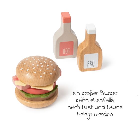 MUSTERKIND 33-tlg. BBQ-Set Capsicum mit Grillspieße, Grillzange, Grillwender & Lebensmittel - Natur / Mehrfarbig