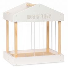 Plüschtier-Box House of Friends mit elastischen Bänder & Tragegriff - Weiß / Natur
