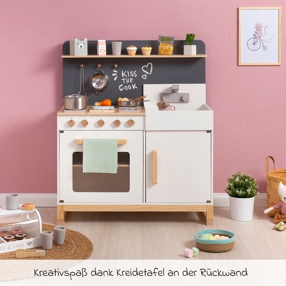 MUSTERKIND Spielküche Linum - Weiß / Natur