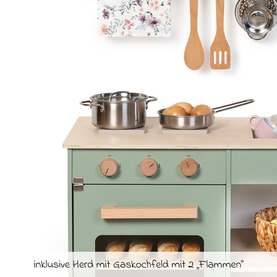 MUSTERKIND Spielküche Magnolia - Salbei / Natur