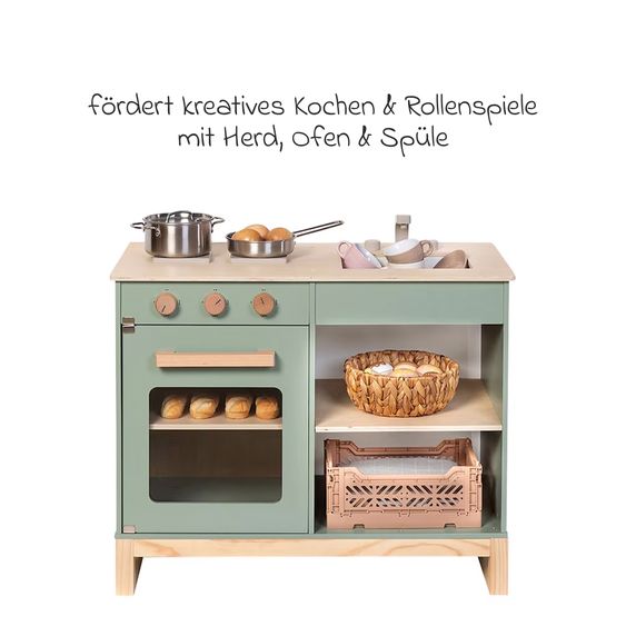 MUSTERKIND Magnolia play kitchen - sage / nature