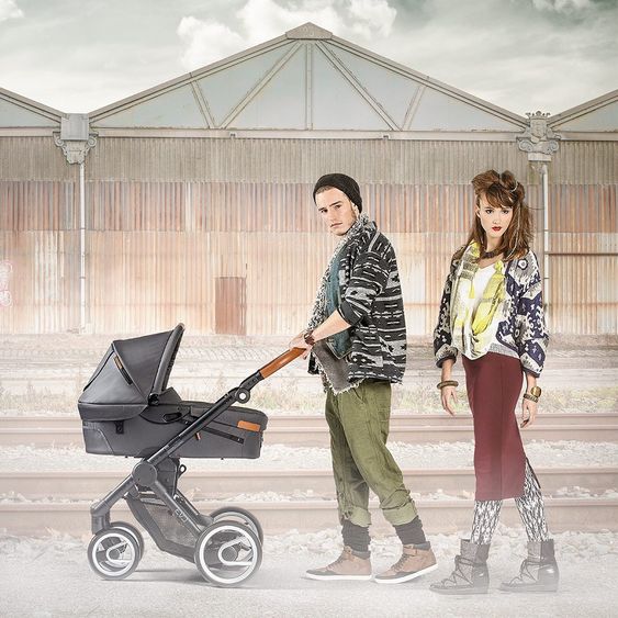 Mutsy Farmer Mist carrycot for EVO - gray melange