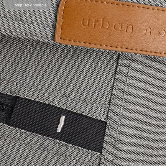 Mutsy Kombi-Kinderwagen Evo Schwarz Griff Cognac inkl. Babywanne, Sportsitz & XXL Zubehörpaket - Stone Grey
