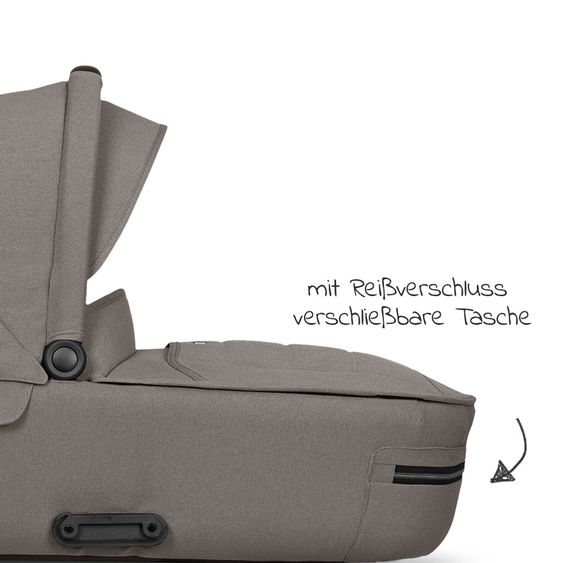 Mutsy Icon Black Handle Brown Passeggino combinato con navicella, sedile sportivo e pacchetto accessori XXL - Leisure Fjord