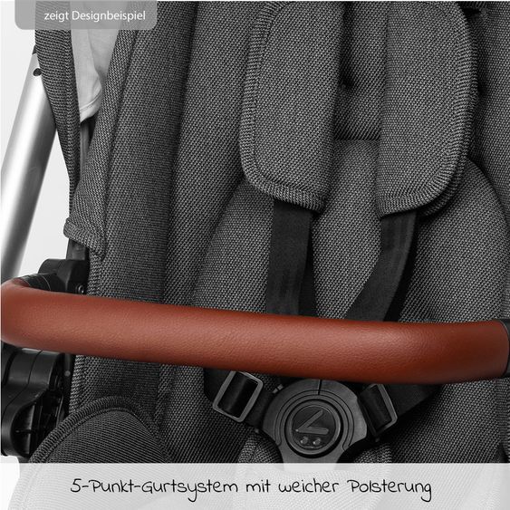 Mutsy Icon Black Handle Brown Passeggino combinato con navicella, sedile sportivo e pacchetto accessori XXL - Leisure Fjord