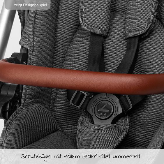 Mutsy Icon Black Handle Brown Passeggino combinato con navicella, sedile sportivo e pacchetto accessori XXL - Leisure Fjord