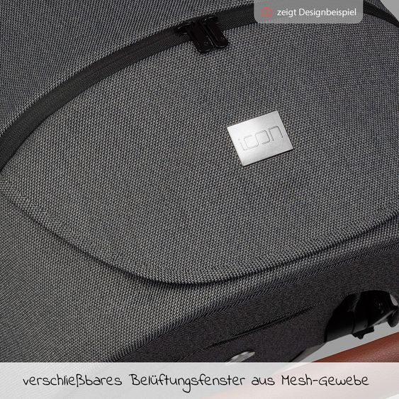 Mutsy Icon Black Handle Brown Passeggino combinato con navicella, sedile sportivo e pacchetto accessori XXL - Leisure Fjord