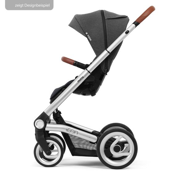 Mutsy Icon Black Handle Brown Passeggino combinato con navicella, sedile sportivo e pacchetto accessori XXL - Leisure Fjord