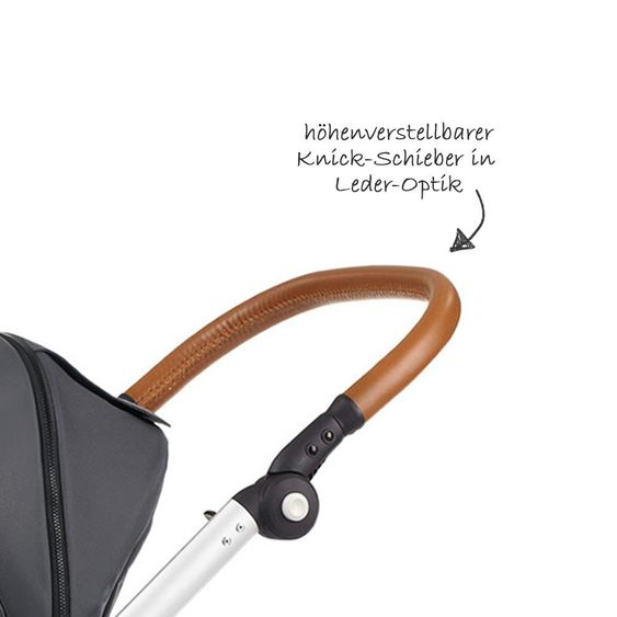 Mutsy Sportwagen Evo Gestell Silber Urban Nomad - Dark Grey