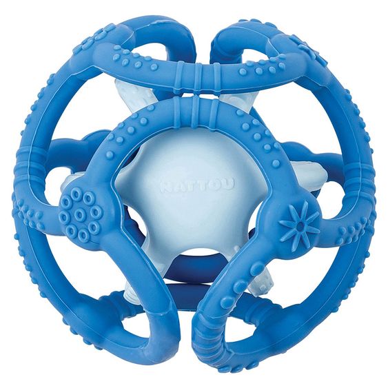 Nattou Set di 2 palline in silicone - Blu