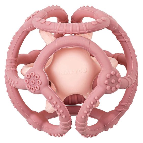 Nattou Set di 2 palline in silicone - Rosa