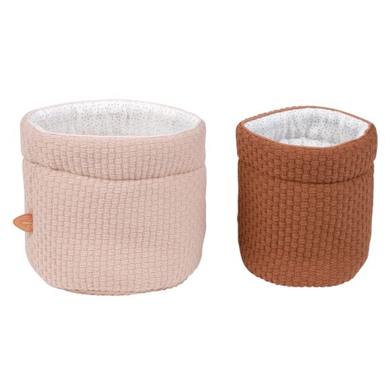 Nattou Aufbewahrungskorb 2er Pack 20 x 20 cm + 15 x 20 cm - Susie & Bonnie