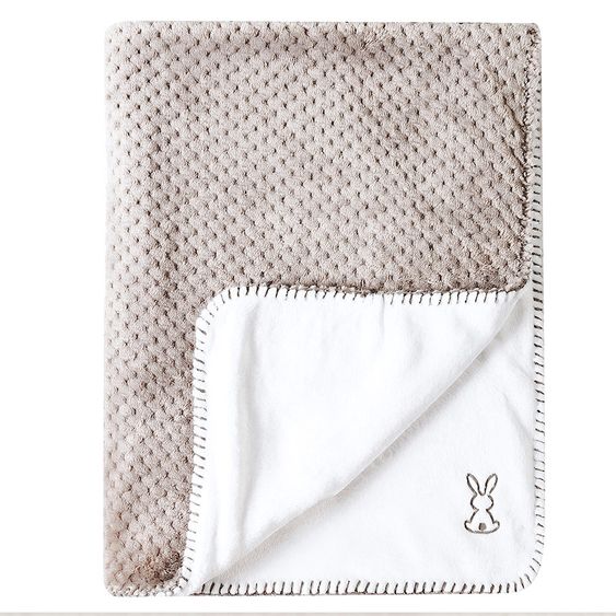 Nattou Baby blanket Super Soft - Bunny Lapidou 75 x 100 cm - Grey White