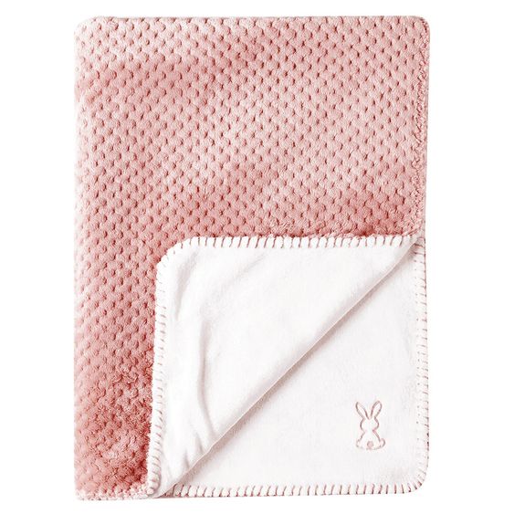 Nattou Baby blanket Super Soft - Bunny Lapidou 75 x 100 cm - Old Pink White