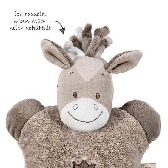 Nattou Kuscheltier Flatsie Noa das Pferd 26 x 22 cm - Crown