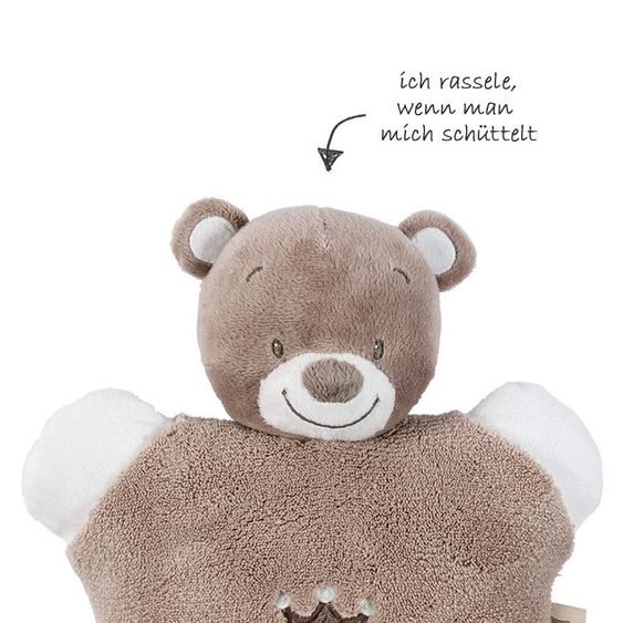 Nattou Kuscheltier Flatsie Tom der Bär 26 x 22 cm - Crown