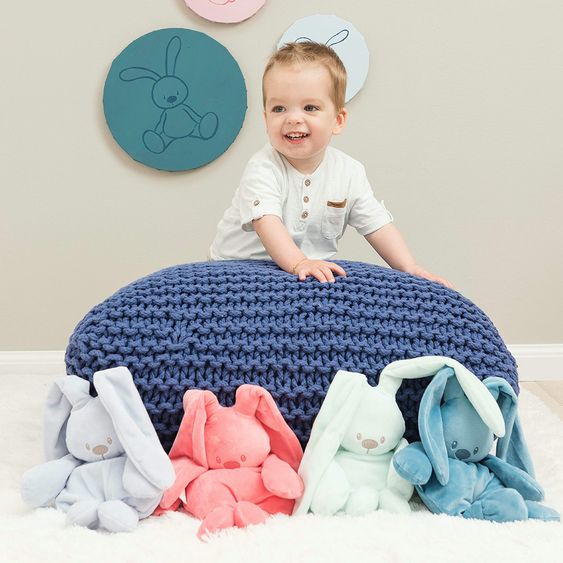 Nattou Kuscheltier Hase Lapidou 36 cm - Petrol Blue