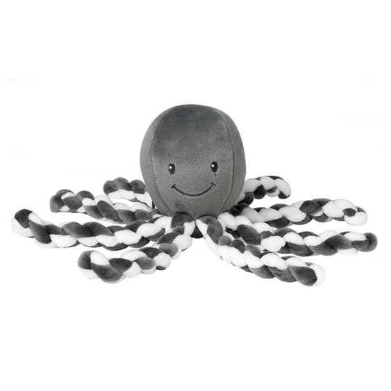 Nattou Kuscheltier Octopus Piu Piu - Anthracite White