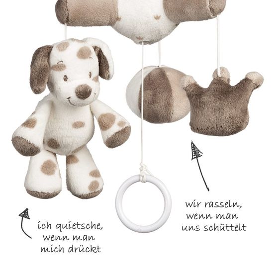 Nattou Mini-Musik-Mobile Max der Hund - Crown