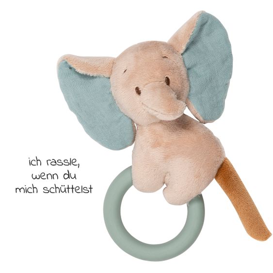 Nattou Mini-Rassel-Tier Elefant 16 cm - Luna & Axel