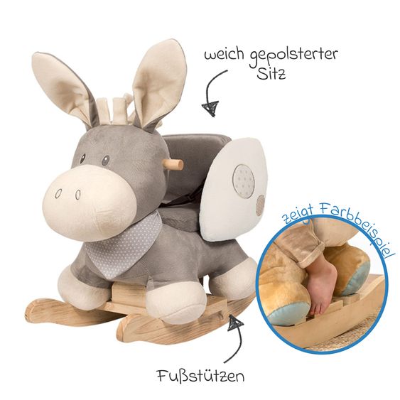 Nattou Schaukeltier Esel Cappuccino - Beige