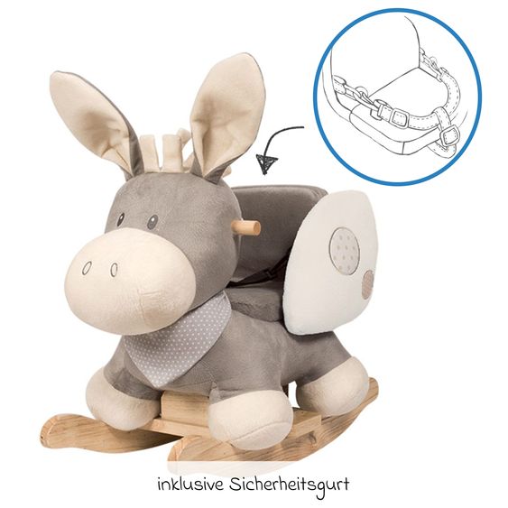Nattou Schaukeltier Esel Cappuccino - Beige