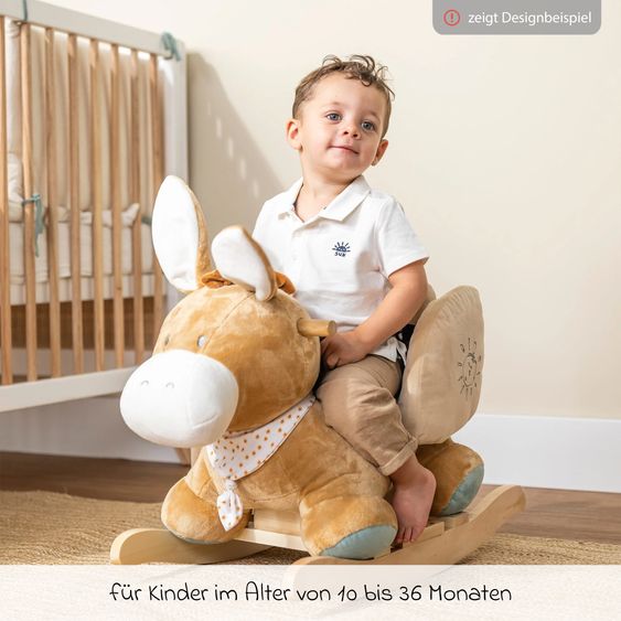 Nattou Schaukeltier Esel Cappuccino - Beige
