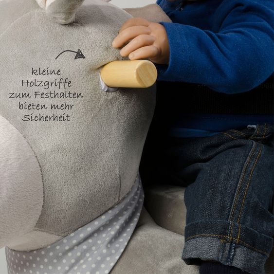 Nattou Rocking animal Donkey Cappuccino - Grey