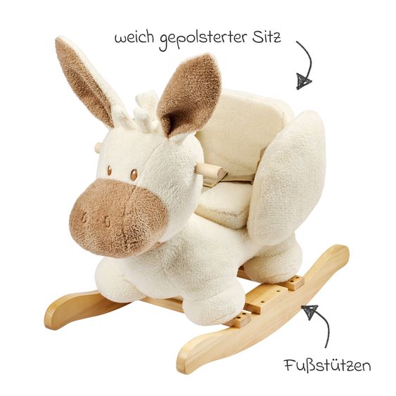 Nattou Schaukeltier - Esel - Ecru