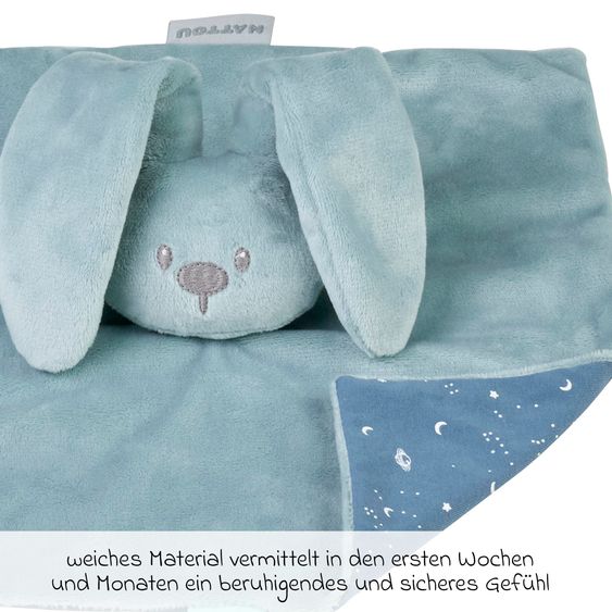 Nattou Cuddle cloth Glow in the dark 28 cm - Lapidou bunny - Coppergreen