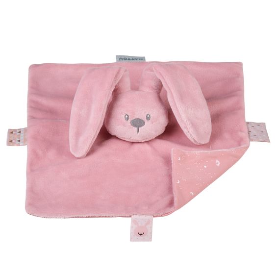 Nattou Cuddle cloth Glow in the dark 28 cm - Lapidou bunny - Old Pink