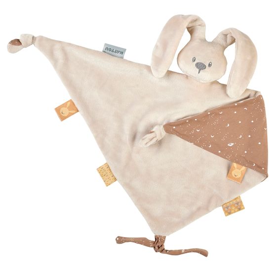 Nattou Glow in the dark cuddle cloth 65 x 40 cm - Lapidou rabbit - Sand